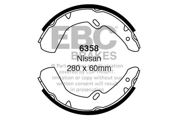 6358 - Zestaw szczęk hamulcowych EBC Brakes