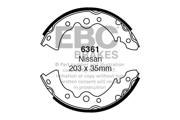 6361 - Zestaw szczęk hamulcowych EBC Brakes