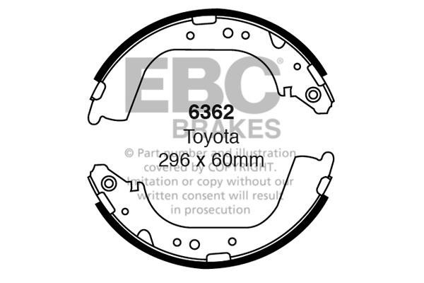 6362 - Zestaw szczęk hamulcowych EBC Brakes