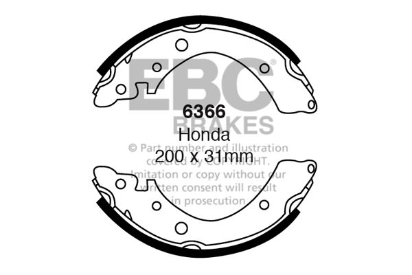 6366 - Zestaw szczęk hamulcowych EBC Brakes