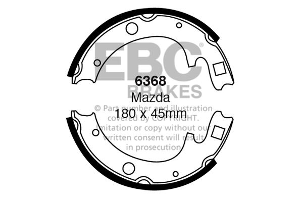 6368 - Zestaw szczęk hamulcowych EBC Brakes