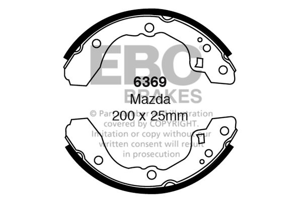 6369 - Zestaw szczęk hamulcowych EBC Brakes
