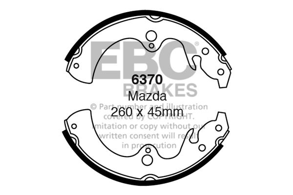 6370 - Zestaw szczęk hamulcowych EBC Brakes