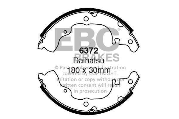 6372 - Zestaw szczęk hamulcowych EBC Brakes