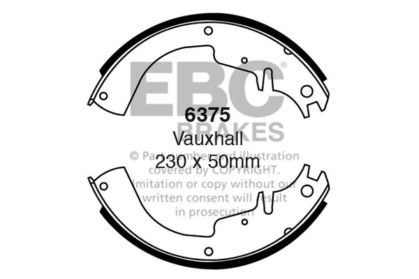 6375 - Zestaw szczęk hamulcowych EBC Brakes