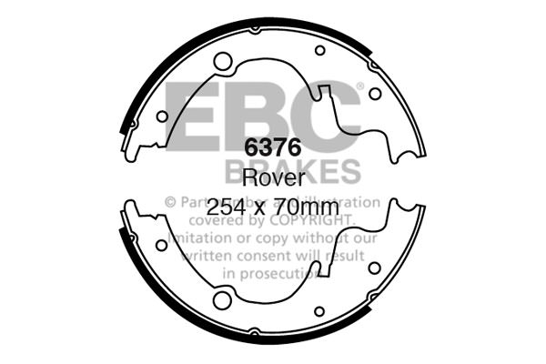 6376 - Zestaw szczęk hamulcowych EBC Brakes