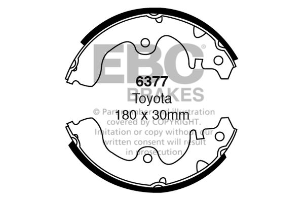6377 - Zestaw szczęk hamulcowych EBC Brakes