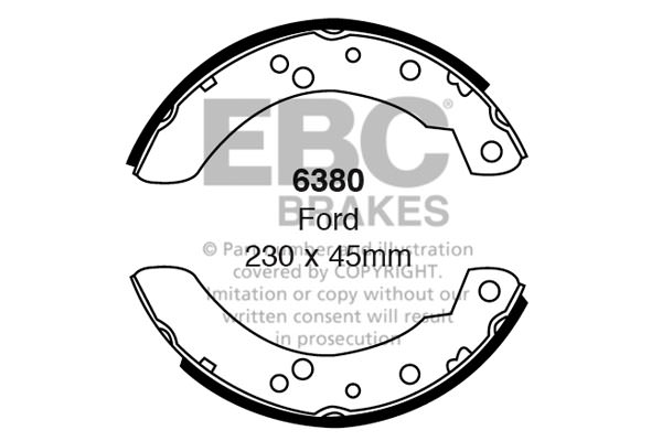 6380 - Zestaw szczęk hamulcowych EBC Brakes