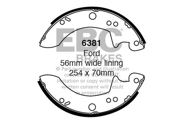 6381 - Zestaw szczęk hamulcowych EBC Brakes