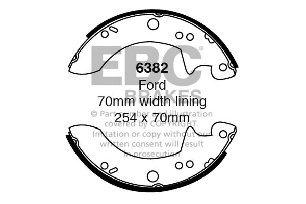 6382 - Zestaw szczęk hamulcowych EBC Brakes