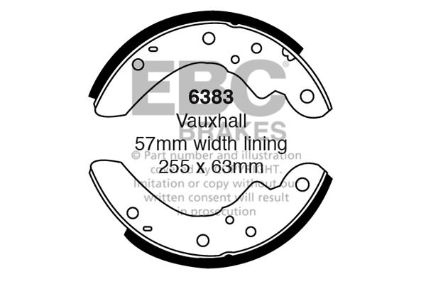 6383 - Zestaw szczęk hamulcowych EBC Brakes
