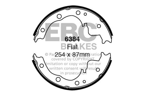 6384 - Zestaw szczęk hamulcowych EBC Brakes