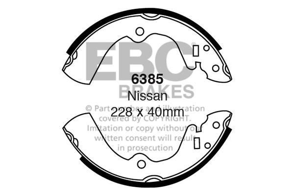 6385 - Zestaw szczęk hamulcowych EBC Brakes