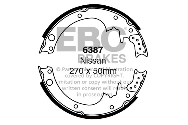 6387 - Zestaw szczęk hamulcowych EBC Brakes