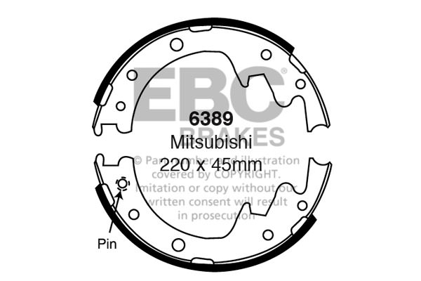6389 - Zestaw szczęk hamulcowych EBC Brakes