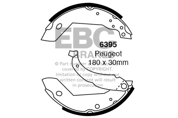 6395 - Zestaw szczęk hamulcowych EBC Brakes