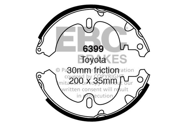 6399 - Zestaw szczęk hamulcowych EBC Brakes
