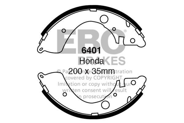 6401 - Zestaw szczęk hamulcowych EBC Brakes