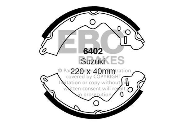 6402 - Zestaw szczęk hamulcowych EBC Brakes