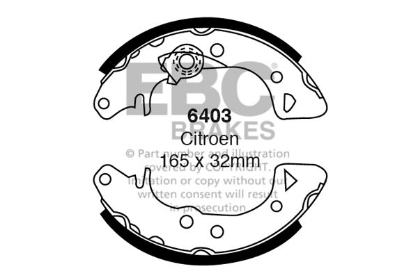 6403 - Zestaw szczęk hamulcowych EBC Brakes