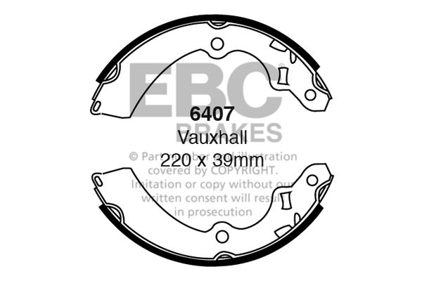 6407 - Zestaw szczęk hamulcowych EBC Brakes