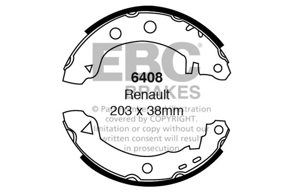 6408 - Zestaw szczęk hamulcowych EBC Brakes