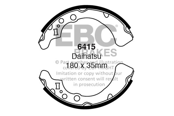 6415 - Zestaw szczęk hamulcowych EBC Brakes