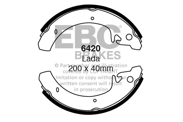 6420 - Zestaw szczęk hamulcowych EBC Brakes