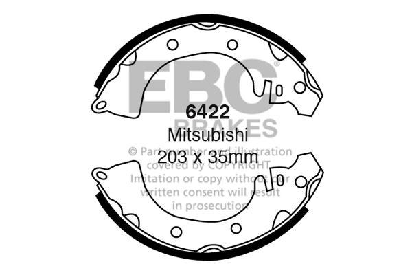 6422 - Zestaw szczęk hamulcowych EBC Brakes