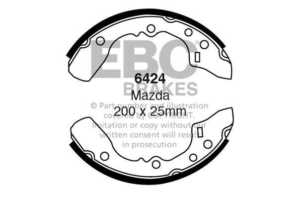 6424 - Zestaw szczęk hamulcowych EBC Brakes