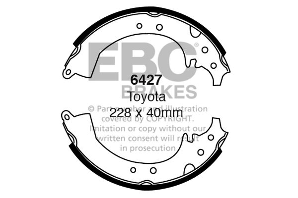 6427 - Zestaw szczęk hamulcowych EBC Brakes