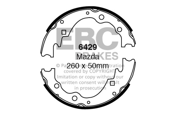6429 - Zestaw szczęk hamulcowych EBC Brakes