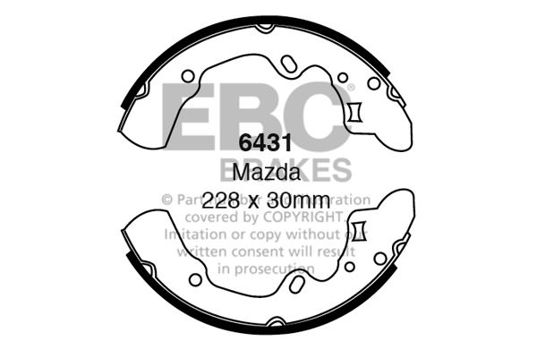 6431 - Zestaw szczęk hamulcowych EBC Brakes
