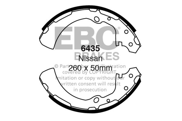 6435 - Zestaw szczęk hamulcowych EBC Brakes