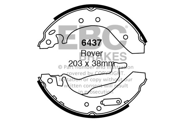 6437 - Zestaw szczęk hamulcowych EBC Brakes
