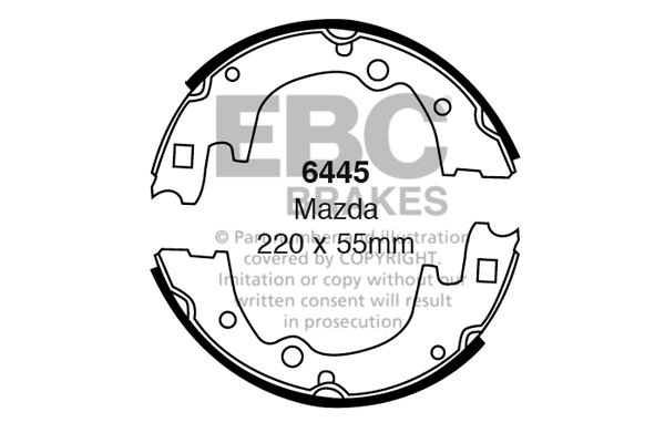 6445 - Zestaw szczęk hamulcowych EBC Brakes