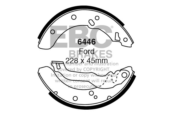 6446 - Zestaw szczęk hamulcowych EBC Brakes