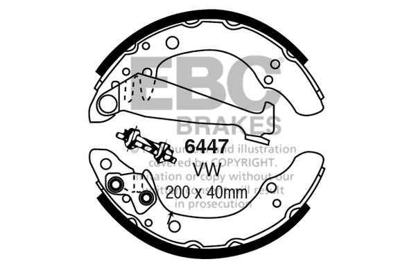 6447 - Zestaw szczęk hamulcowych EBC Brakes