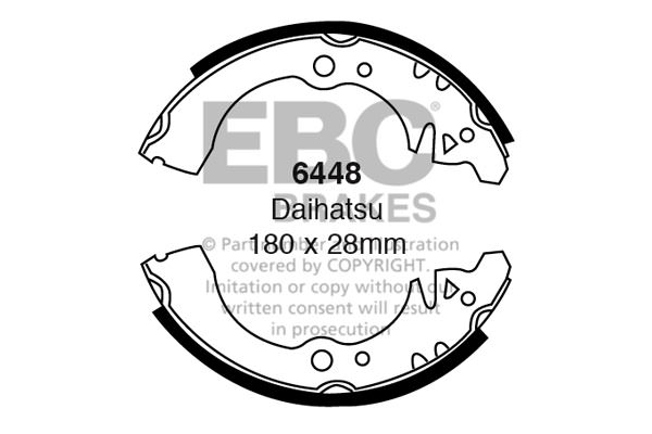 6448 - Zestaw szczęk hamulcowych EBC Brakes
