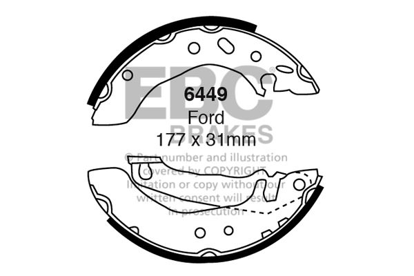 6449 - Zestaw szczęk hamulcowych EBC Brakes