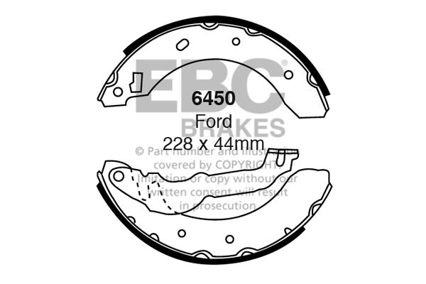 6450 - Zestaw szczęk hamulcowych EBC Brakes