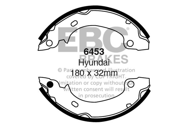 6453 - Zestaw szczęk hamulcowych EBC Brakes