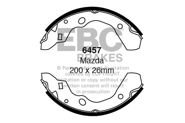 6457 - Zestaw szczęk hamulcowych EBC Brakes