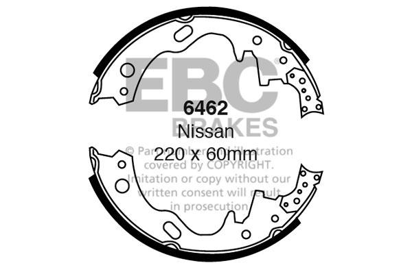 6462 - Zestaw szczęk hamulcowych EBC Brakes
