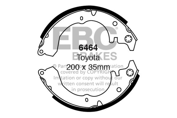 6464 - Zestaw szczęk hamulcowych EBC Brakes
