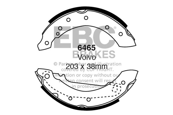 6465 - Zestaw szczęk hamulcowych EBC Brakes