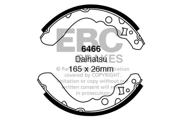 6466 - Zestaw szczęk hamulcowych EBC Brakes