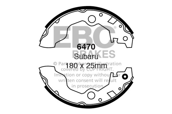6470 - Zestaw szczęk hamulcowych EBC Brakes