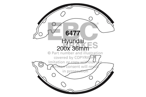 6477 - Zestaw szczęk hamulcowych EBC Brakes