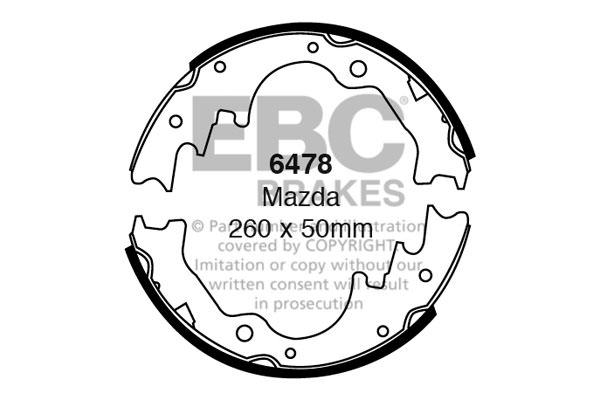 6478 - Zestaw szczęk hamulcowych EBC Brakes
